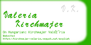 valeria kirchmajer business card
